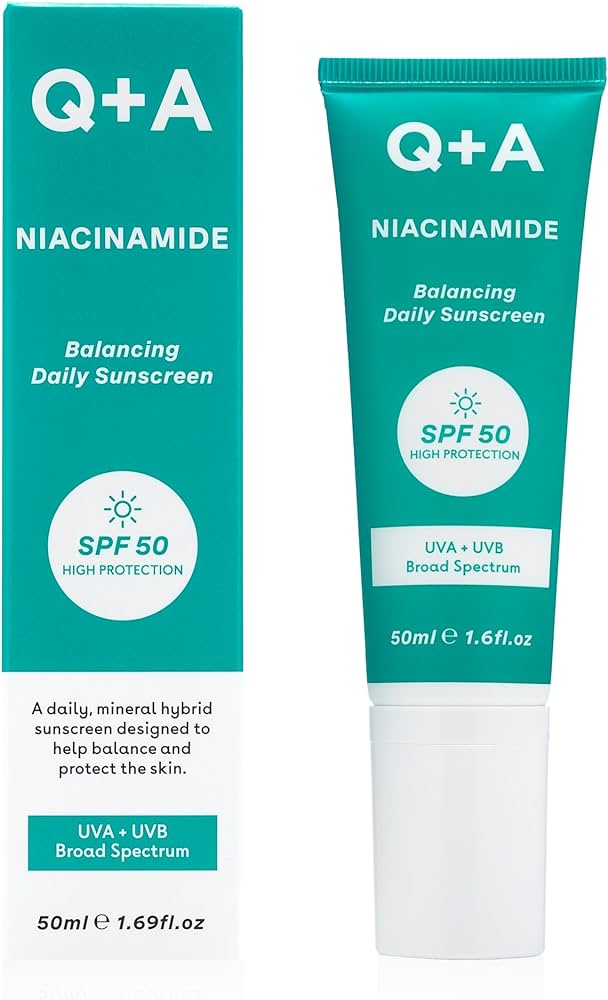 Q+A Niacinamide SPF50 Balancing Facial Sunscreen